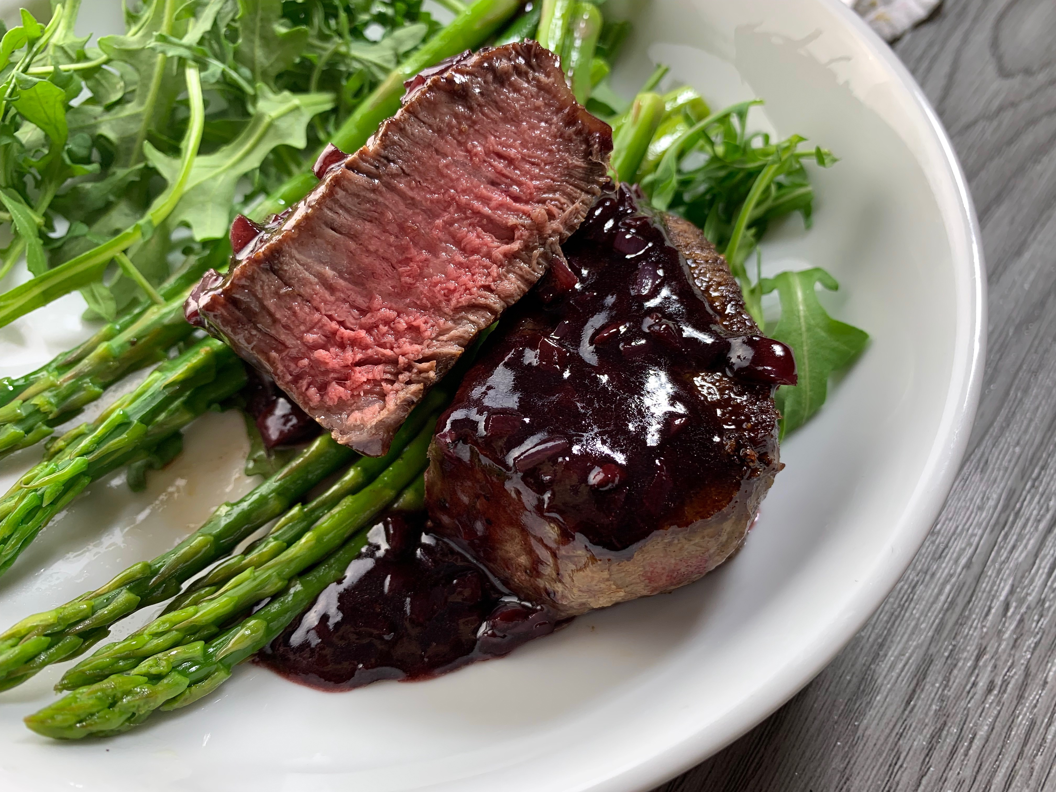 Filet Mignon & Red Wine Reduction - The Maple Cutting Board
