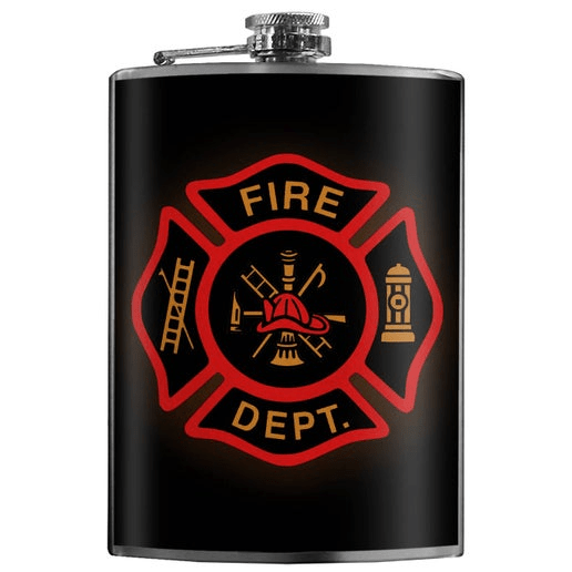 Trixie & Milo Fire Department Flask