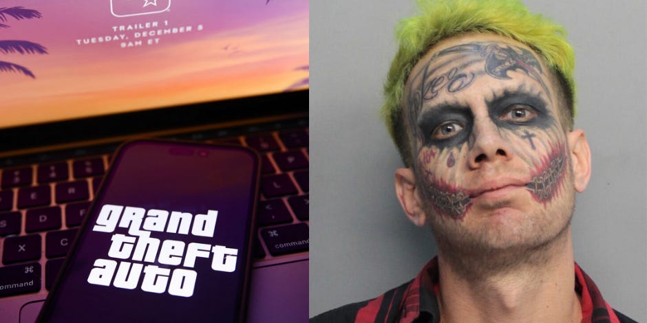 Florida Man Who Went Viral For Joker Face Tattoos Accuses GTA 6 Of 
