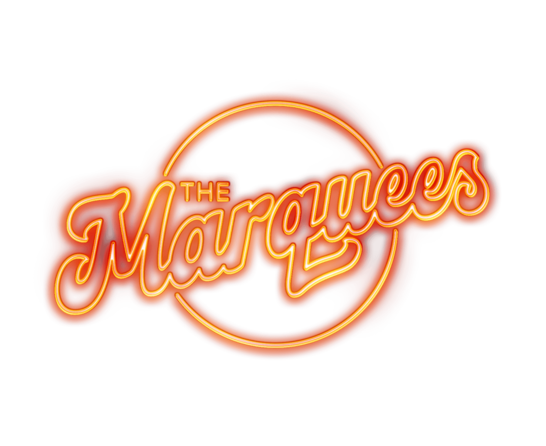 Luxury wedding band logo in neon