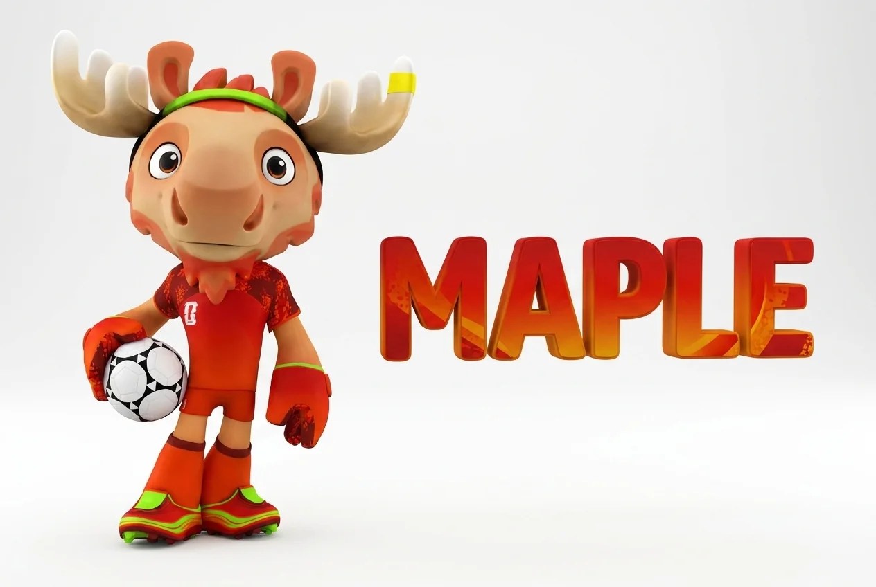 Maple the Moose, Canada mascot for the FIFA World Cup 2026