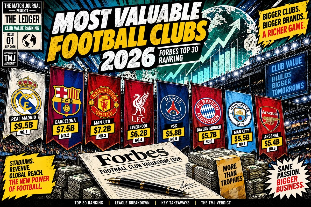 Most Valuable Football Clubs 2026: Top 30 by Forbes