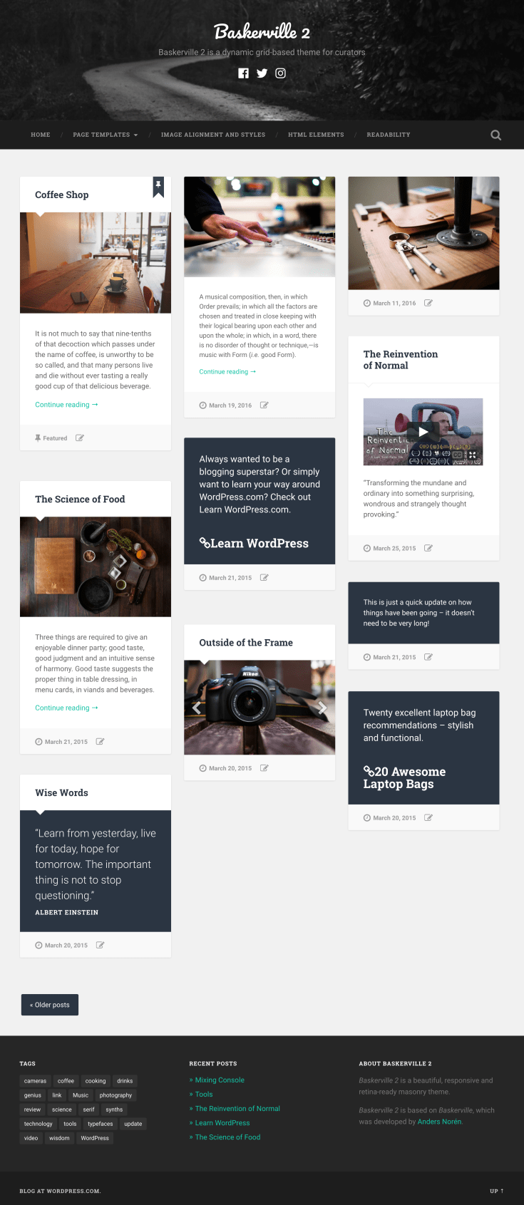 Скриншот темы Baskerville