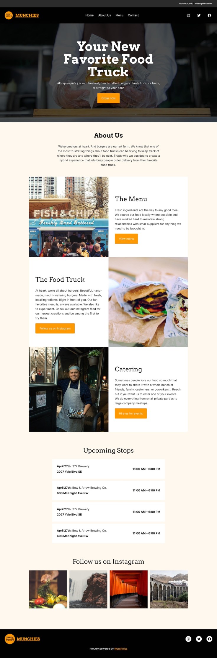 Captura de tela do tema Munchies