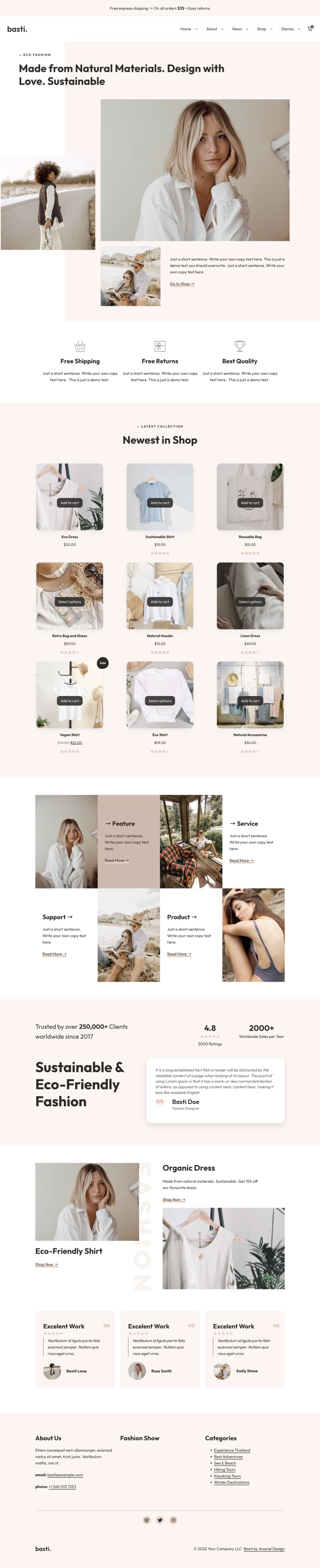 Screenshot of the Basti theme