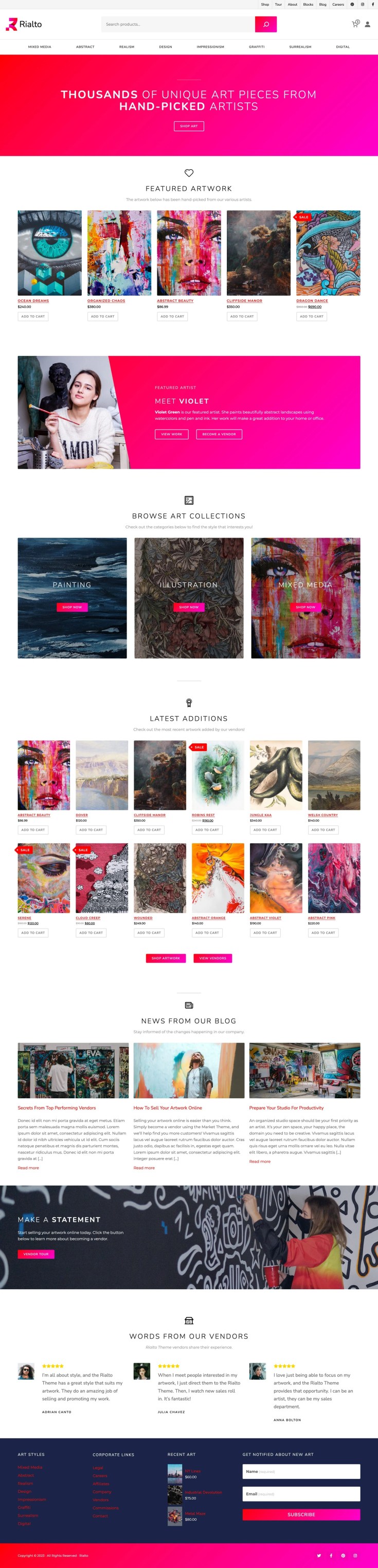 Screenshot of the Rialto theme