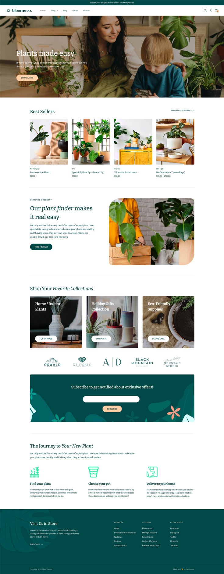 Screenshot of the Blooms theme