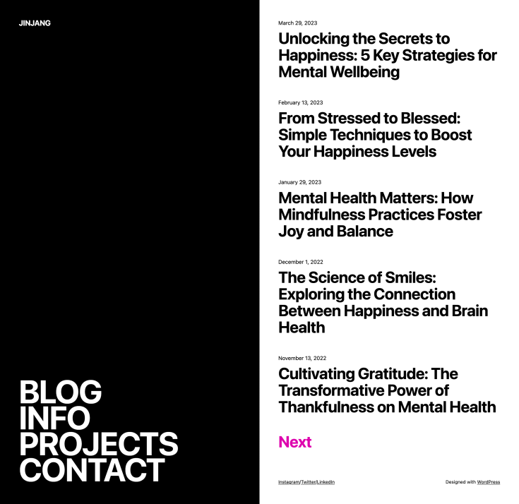 Screenshot des JinJang-Themes