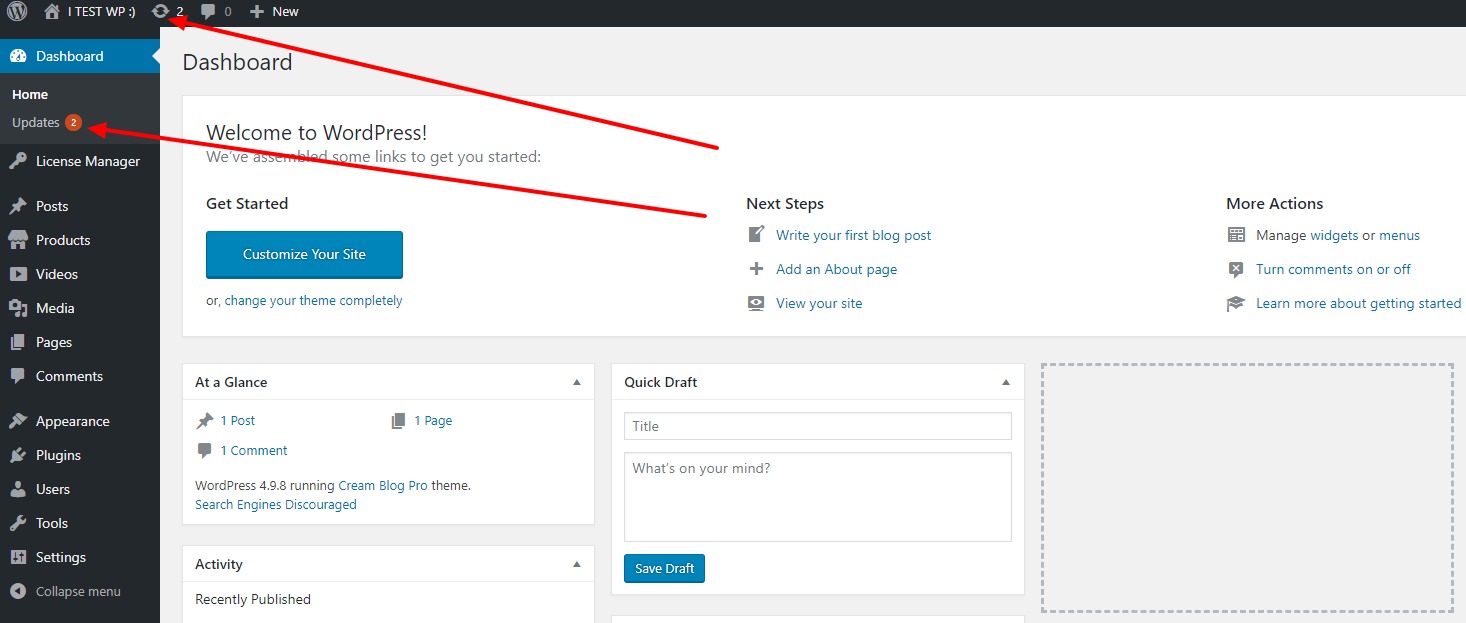 Wordpress.com will only send out notifications for new public posts. WordPress update notification | Themebeez
