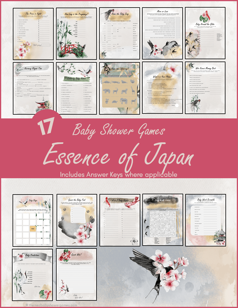 Essence of Japan Baby Shower Games