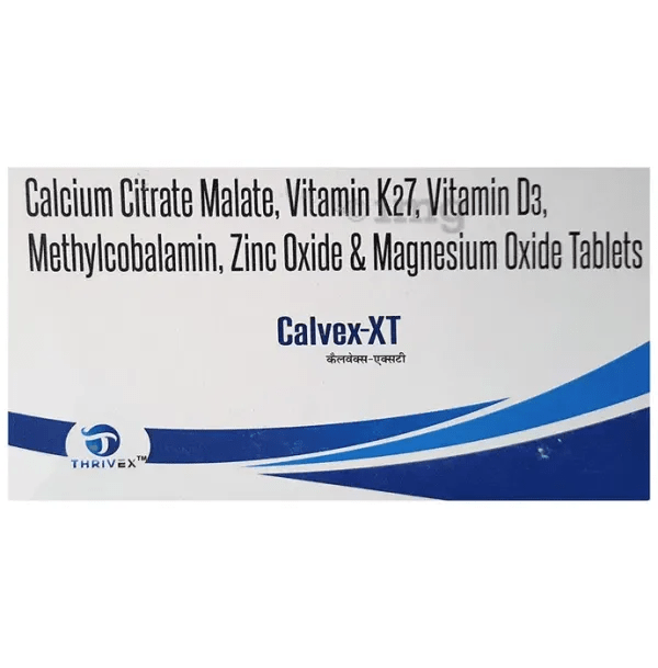 Calvex XT Tablet bottle for iron and folic acid