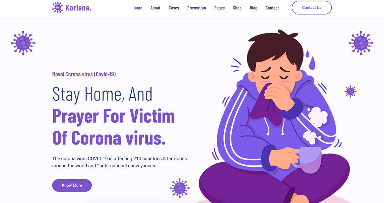 Korisna - Virus Medical Prevention WordPress Theme
