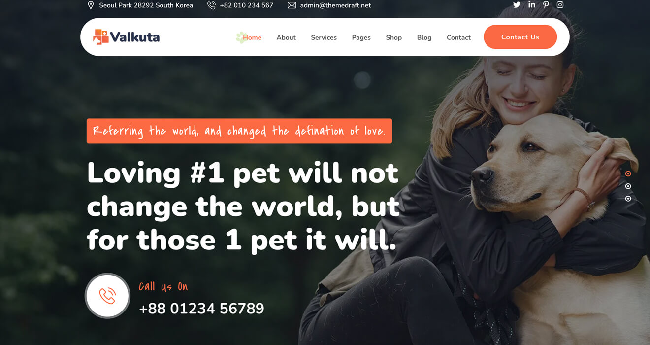 Valkuta - Pet WordPress Theme