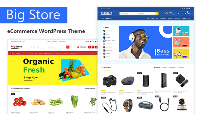 De beste gratis en premium wordpress thema's van 2021. Big Store Themehunk Wordpress Responsive Theme