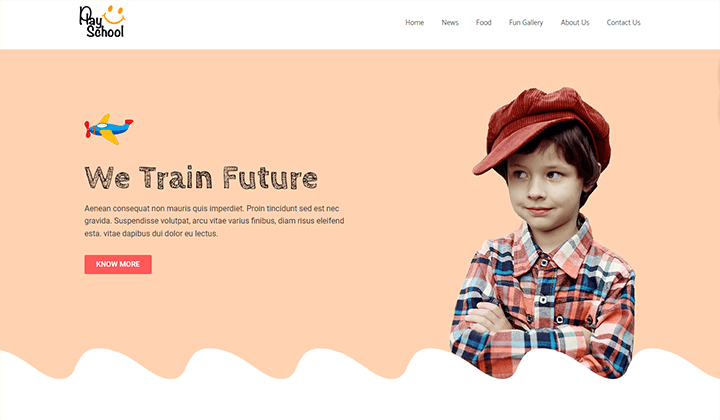 Play School Elementor Template kit