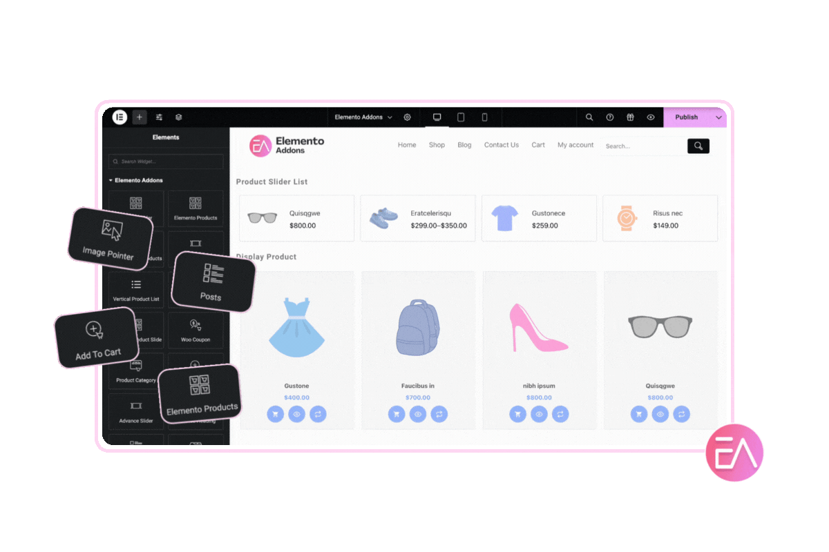 Elementor Addons for WooCommerce and WordPress