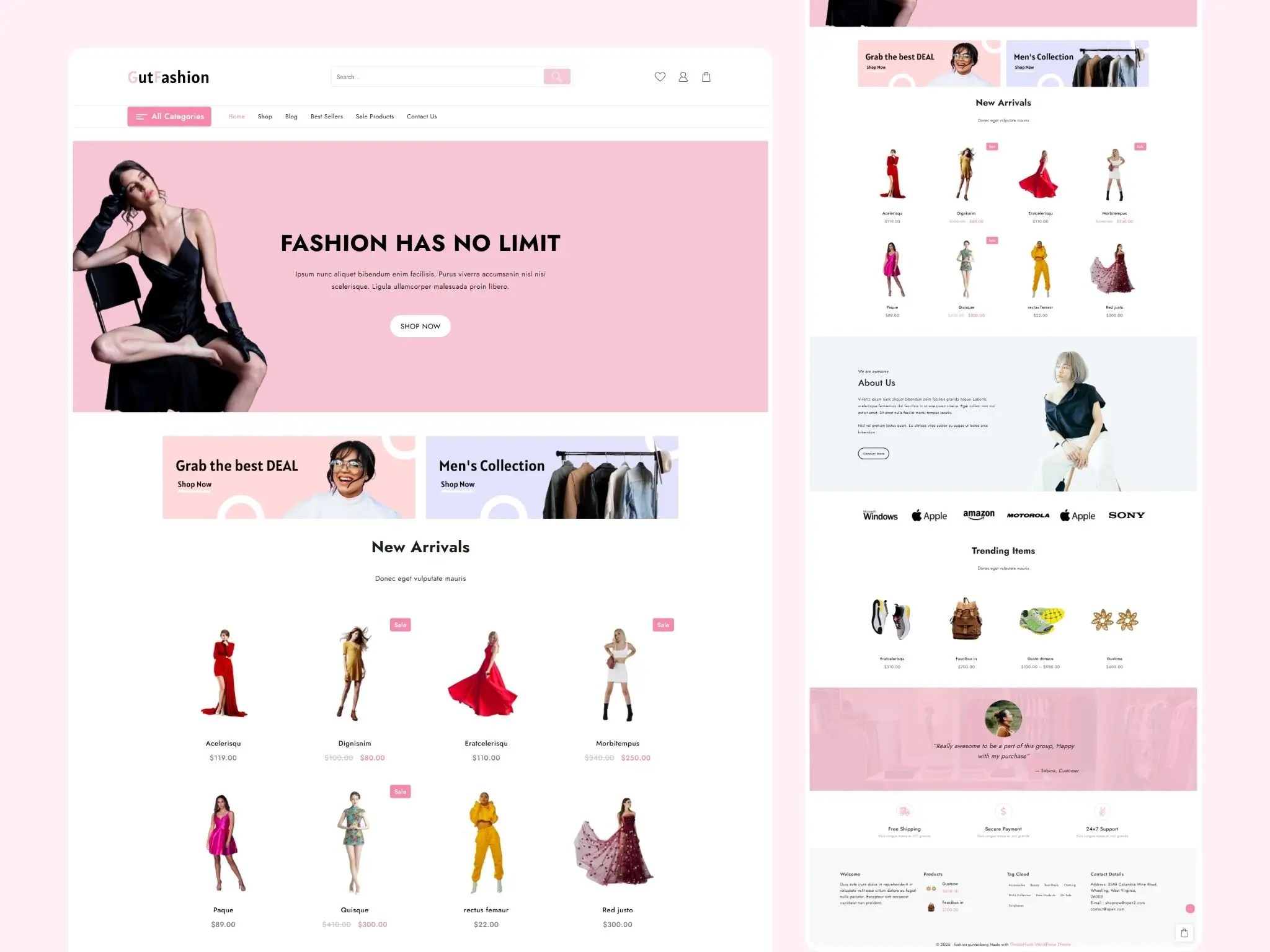 Fashion Shop Gutenberg