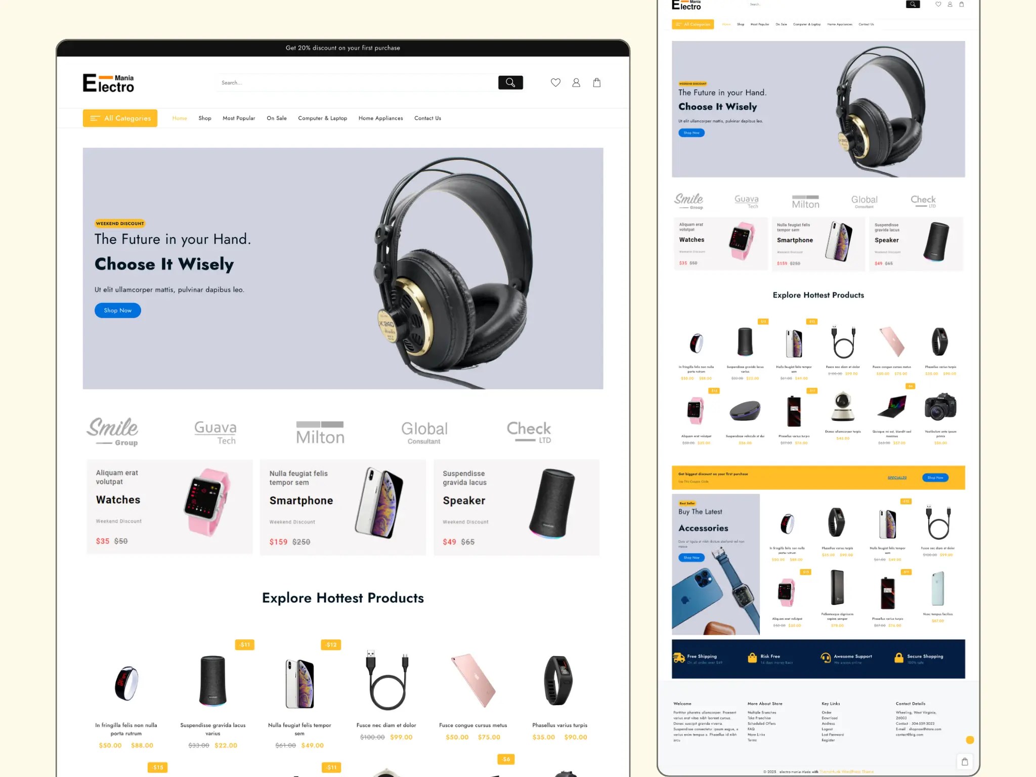 electro mania template