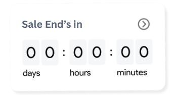 Urgent countdown sale timer widget for WooCommerce limited-time promotions and deals.