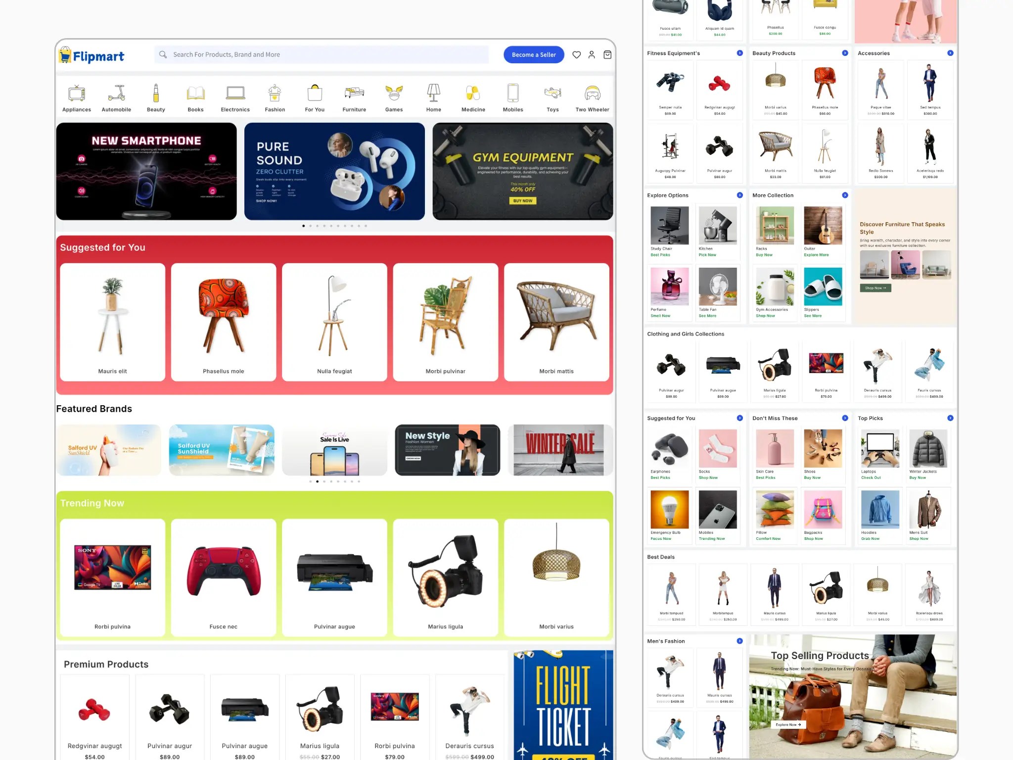Flipkart Like Website Template