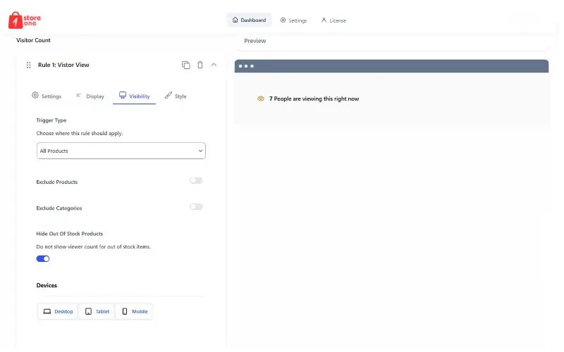 Store One Visitor Count Dashboard Screenshot 3