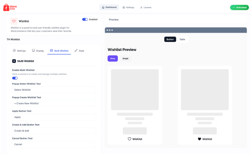 Wishlist Dashboard Screenshot 3