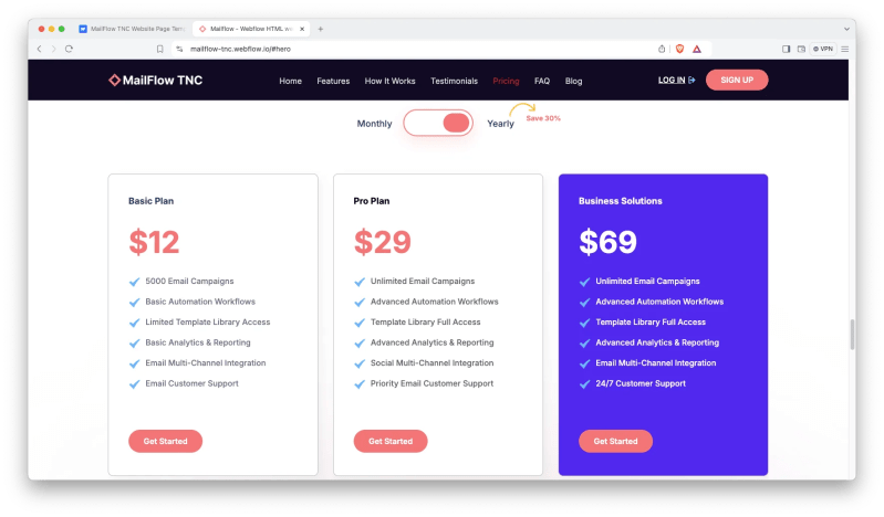Mailflow Tnc Saas Html5 Responsive Website Template - Premium Abstract Wallpaper Gallery - 4K