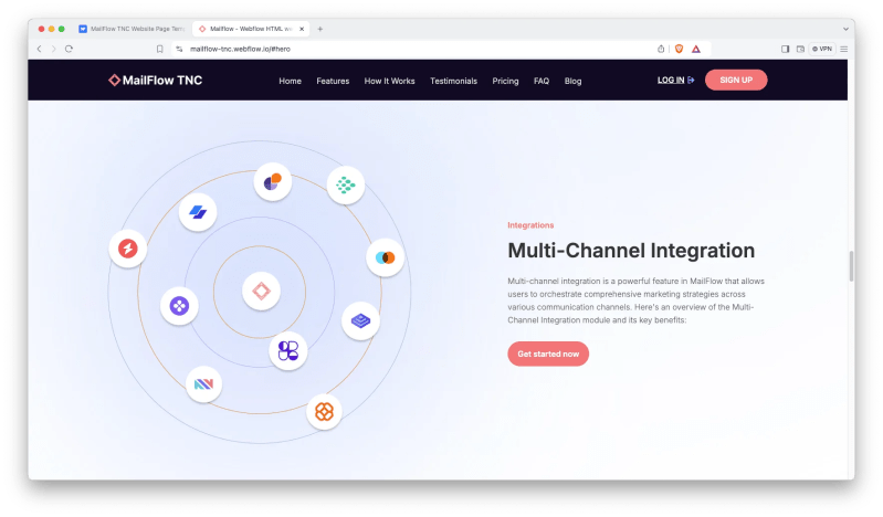 Mailflow Tnc Saas Html5 Responsive Website Template - 4K Nature Patterns for Desktop