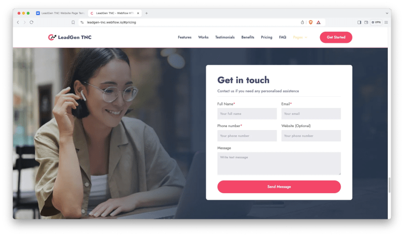 Leadgen Tnc New Webflow Saas Landing Page Template Themencode Llc - HD City Arts for Desktop