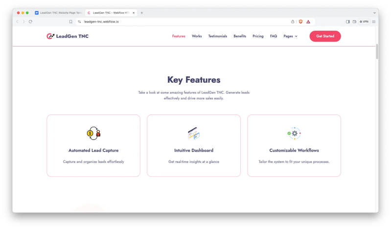 Leadgen Tnc New Webflow Saas Landing Page Template Themencode Llc - Light Texture Collection - 4K Quality