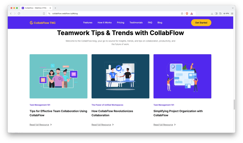 Collabflow Tnc Saas Html5 Responsive Website Template - Download Premium Vintage Texture | Desktop