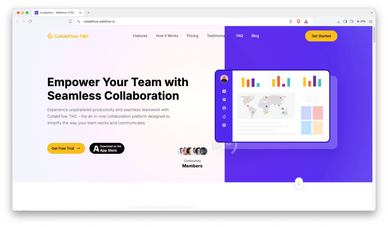 Collabflow Tnc New Webflow Saas Template Themencode Llc - City Images - Incredible Desktop Collection