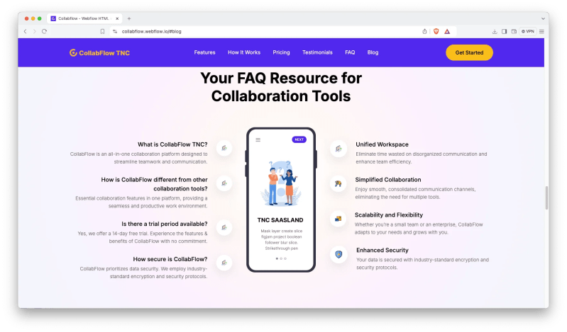Collabflow Tnc New Webflow Saas Template Themencode Llc - Premium Sunset Background Gallery - Retina