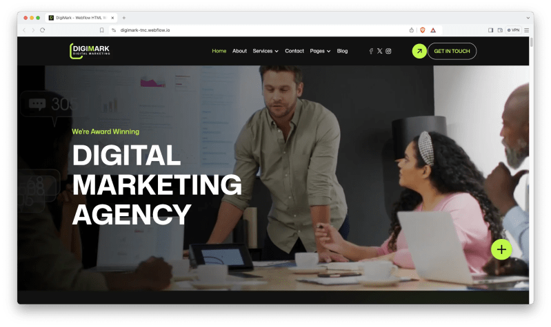 Digimark Website Page Template For Webflow - Premium Landscape Pattern Gallery - High Resolution