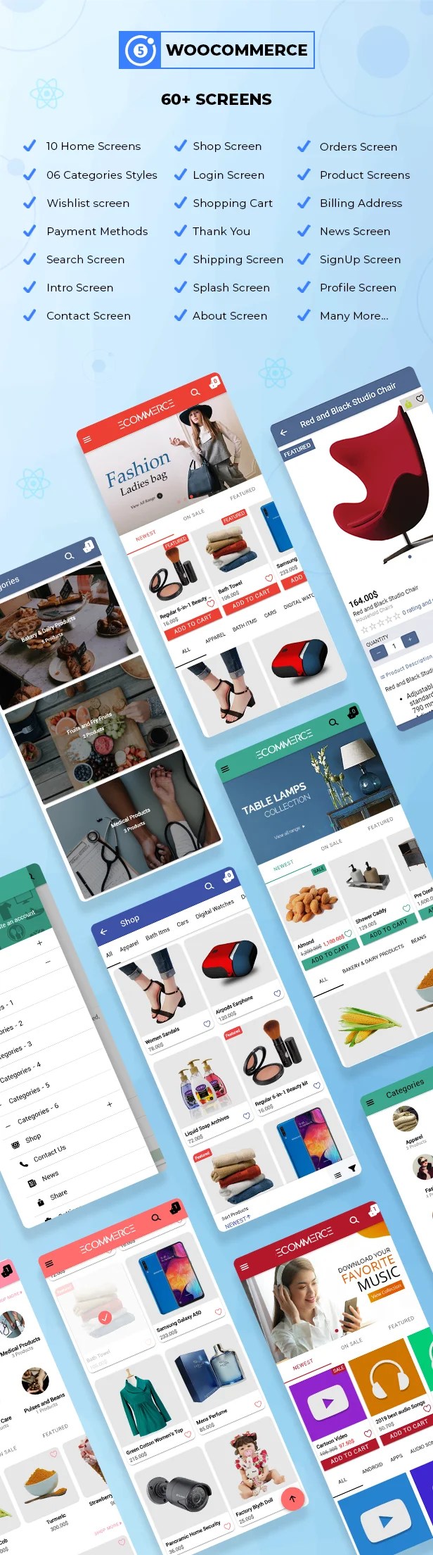 Ionic React Woocommerce - Universal Full Mobile App Solution for iOS & Android / WordPress Plugins - 7