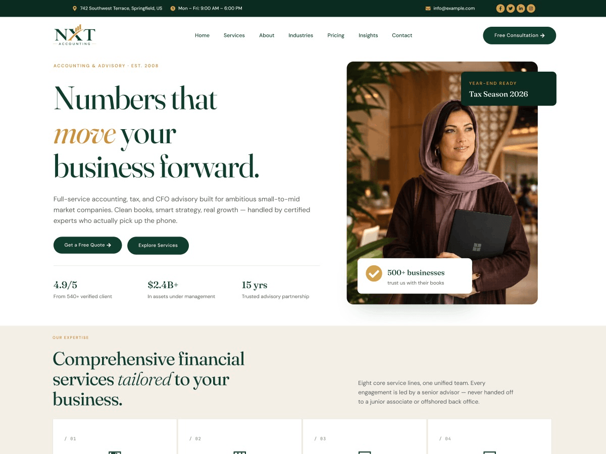 WordPress主题:Accounting Services