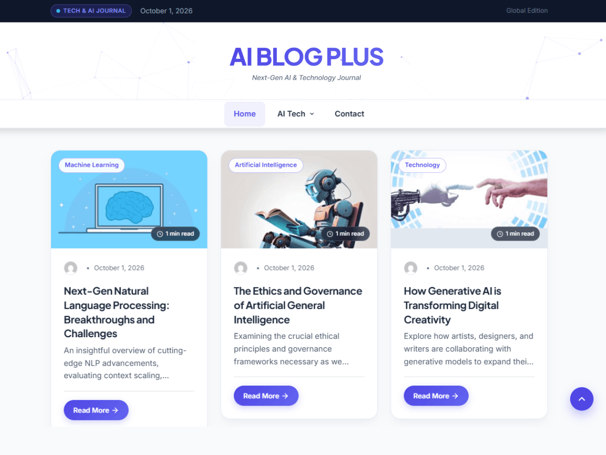 WordPress主题:Ai Blog Plus