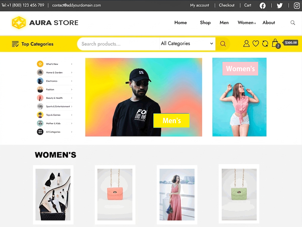 WordPress主题:Aura Store