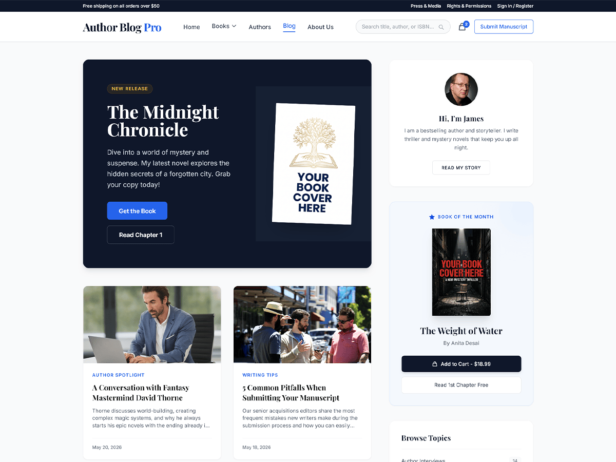WordPress主题:Author Blog Pro
