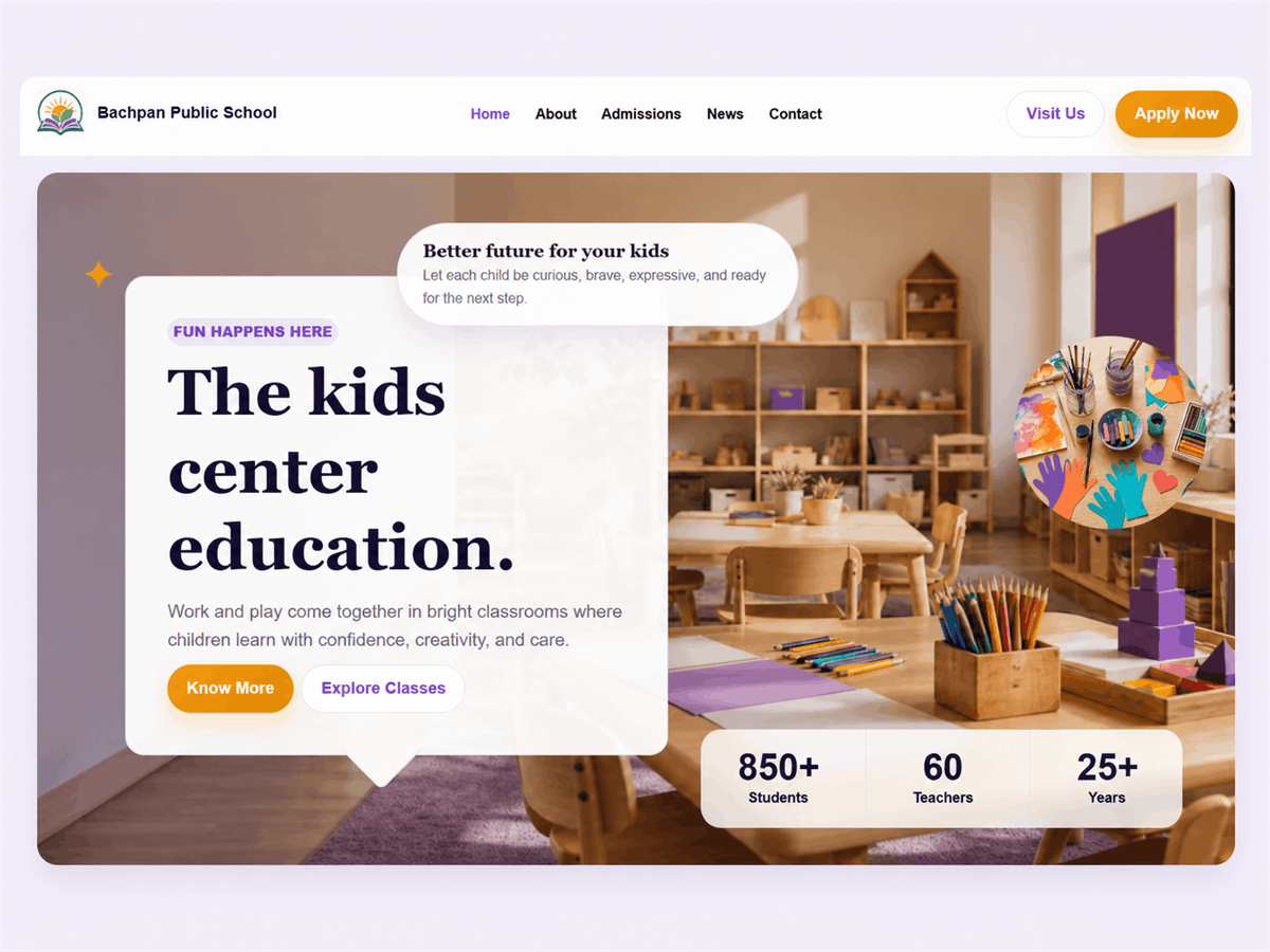 WordPress主题:Bachpan School