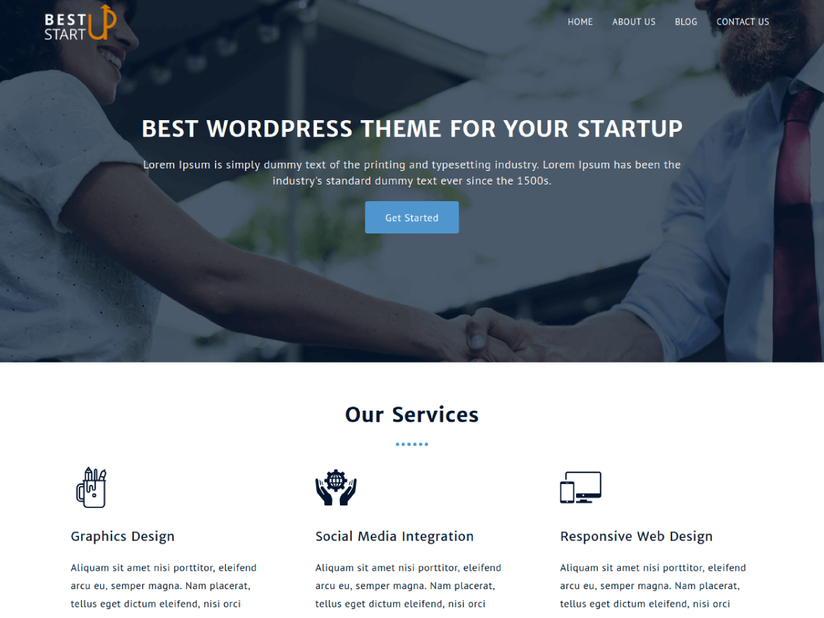 Best Startup WordPress Theme preview