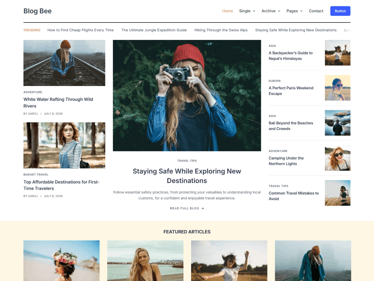 WordPress主题：Blog Bee