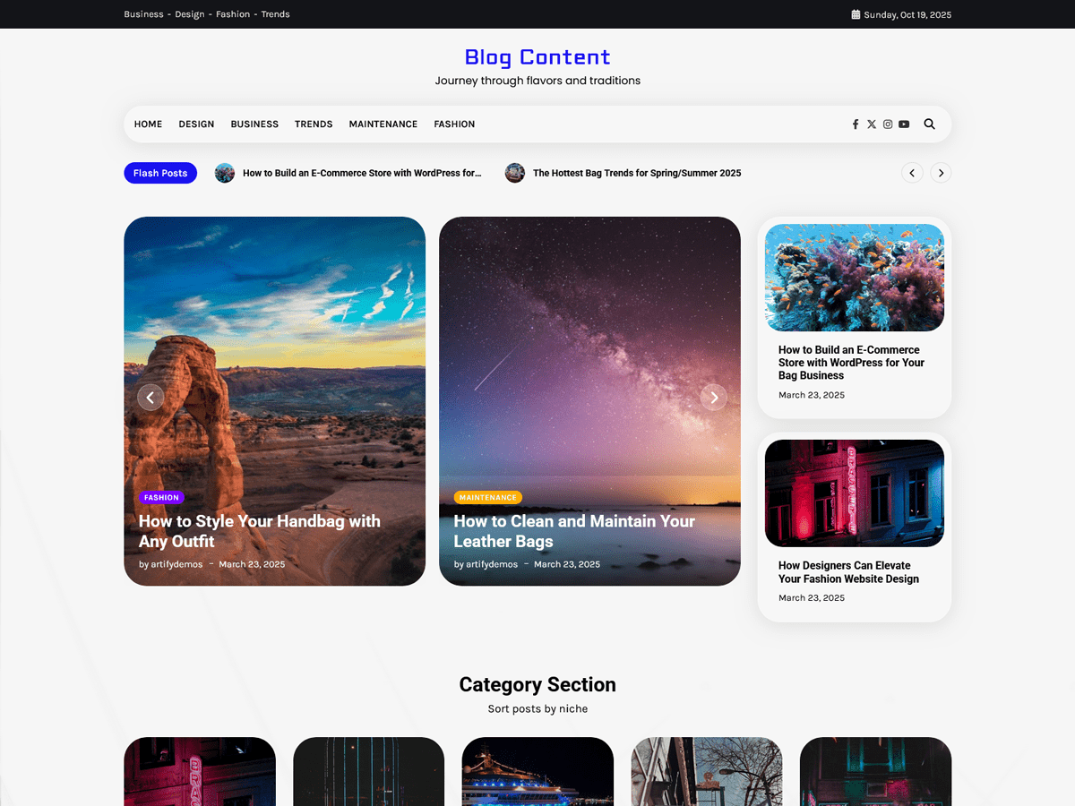 WordPress主题：Blog Content