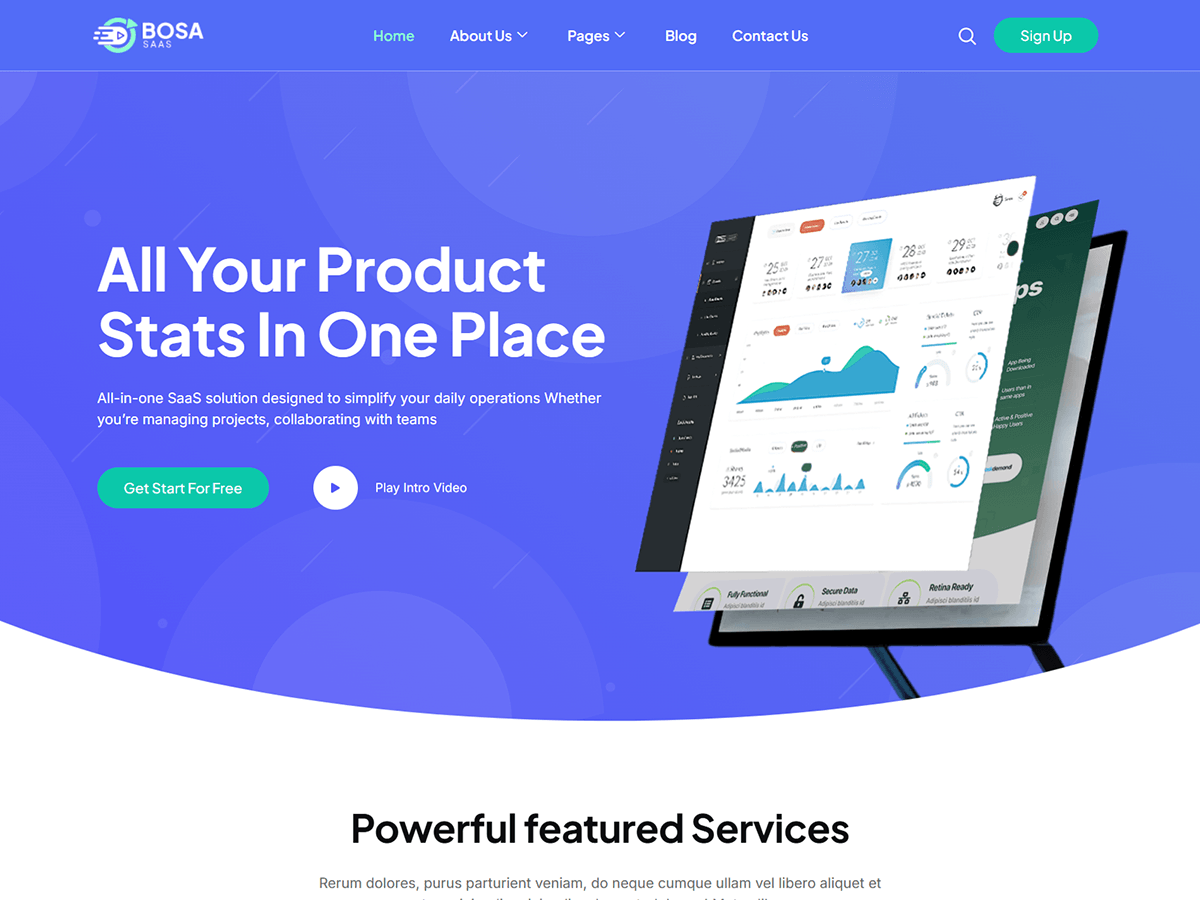 WordPress主题:Bosa Saas