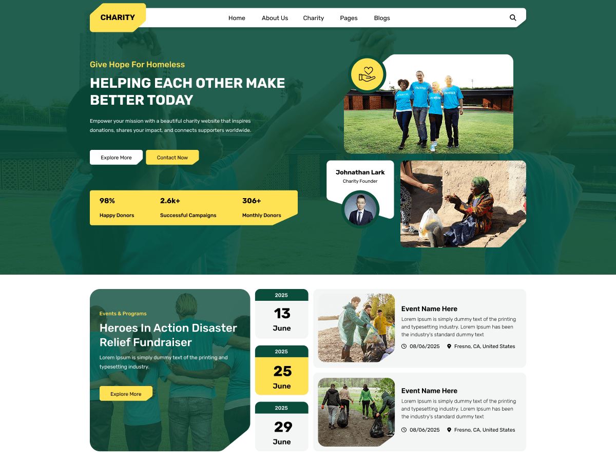 WordPress主题:Charity Elemento