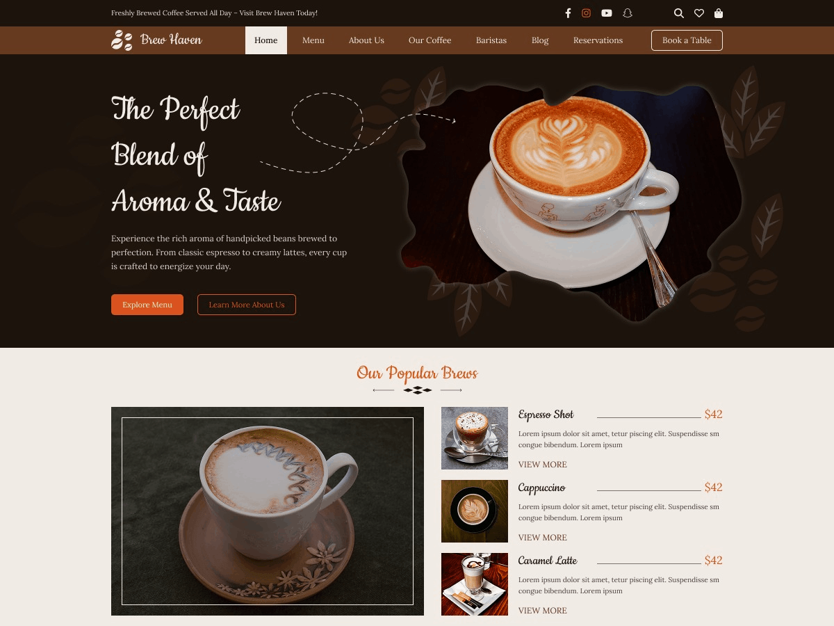 WordPress主题：Coffee Cafe Corner