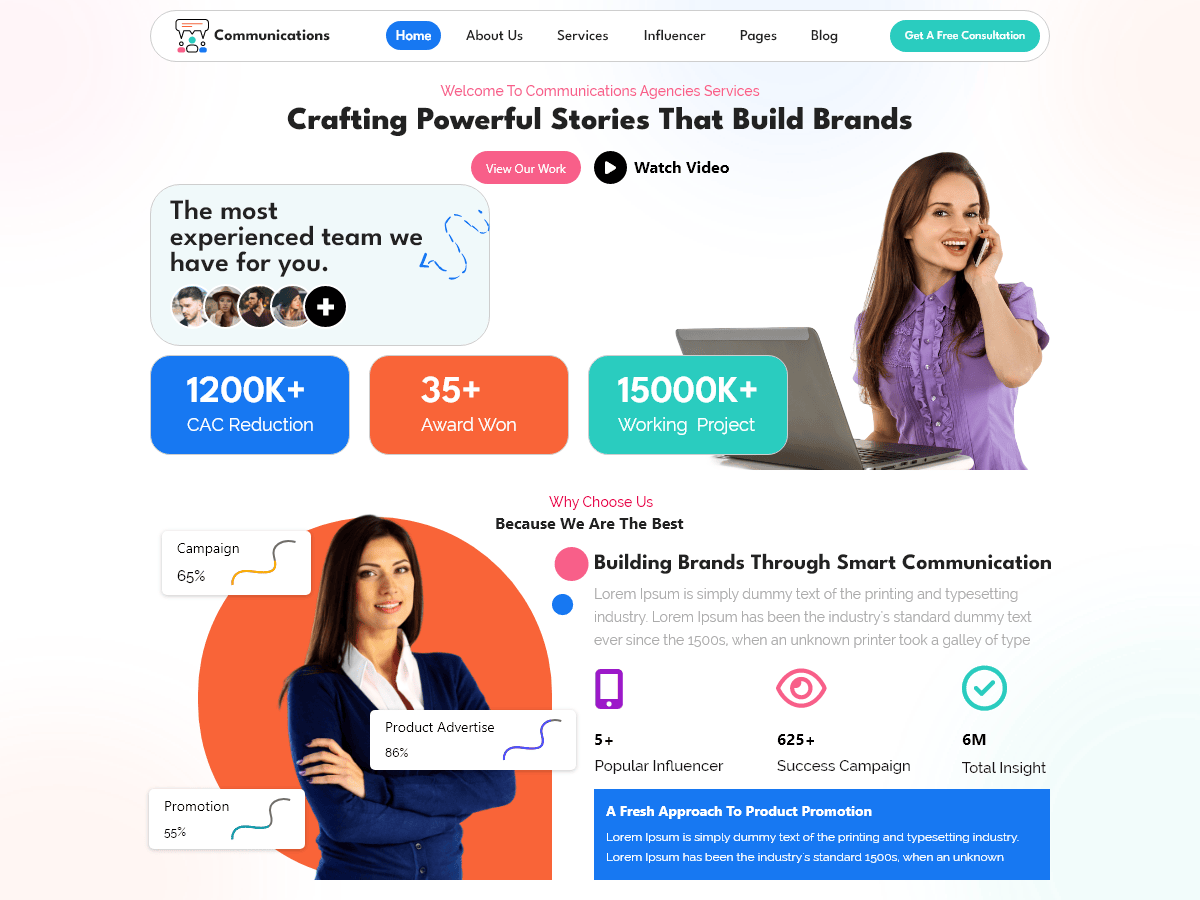 WordPress主题:Communications Agencies