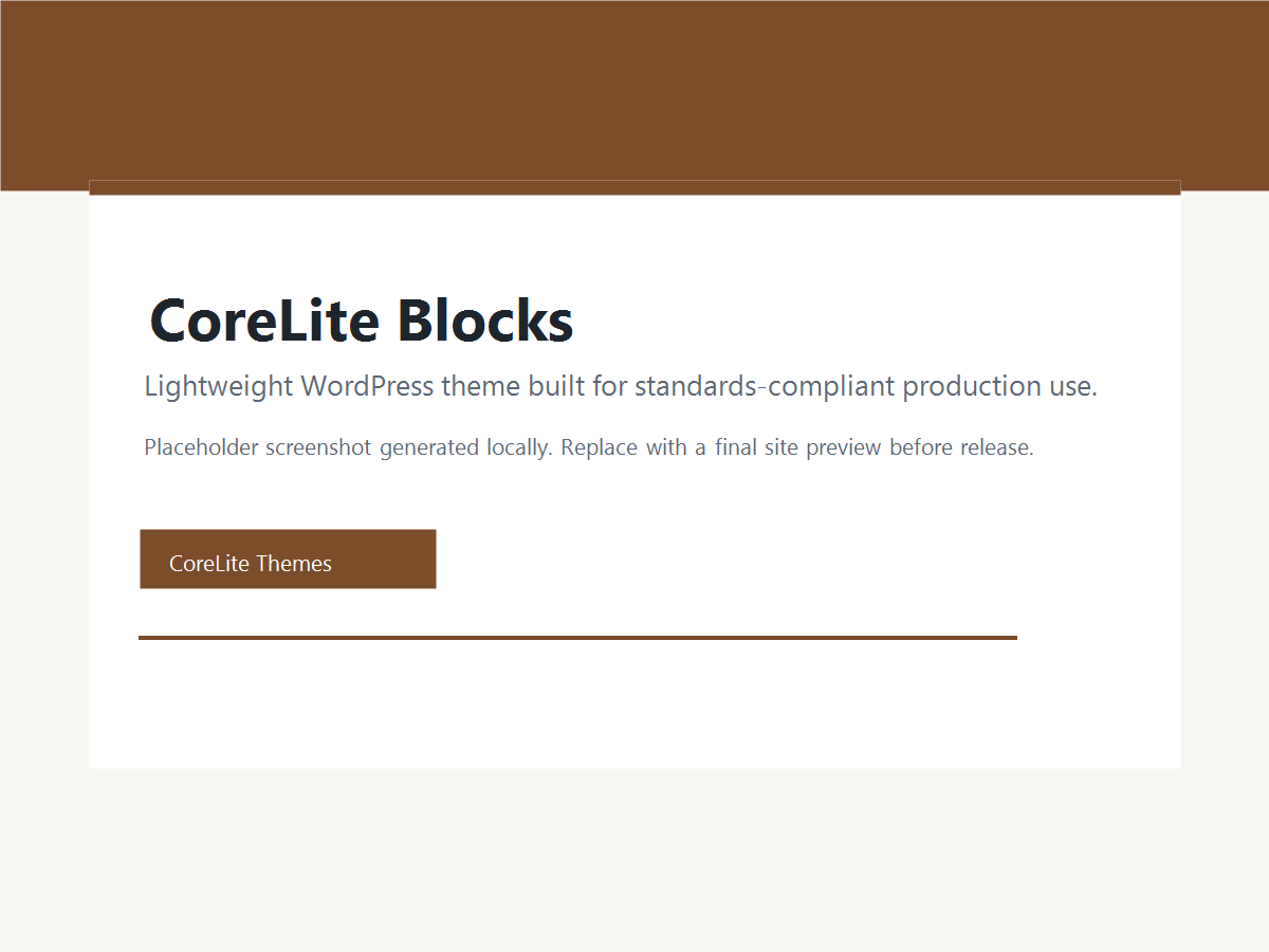 WordPress主题:CoreLite Blocks