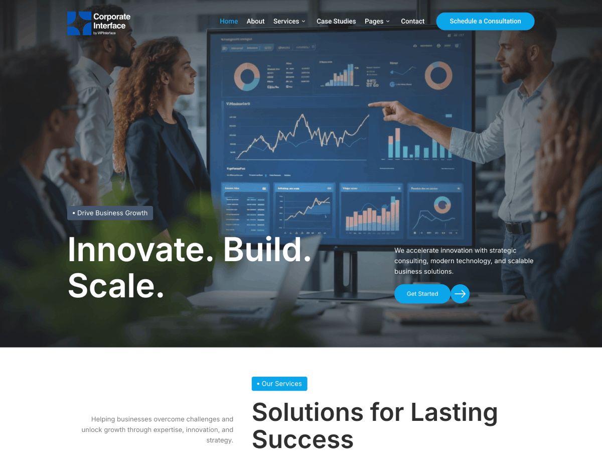 WordPress主题:Corporate Interface