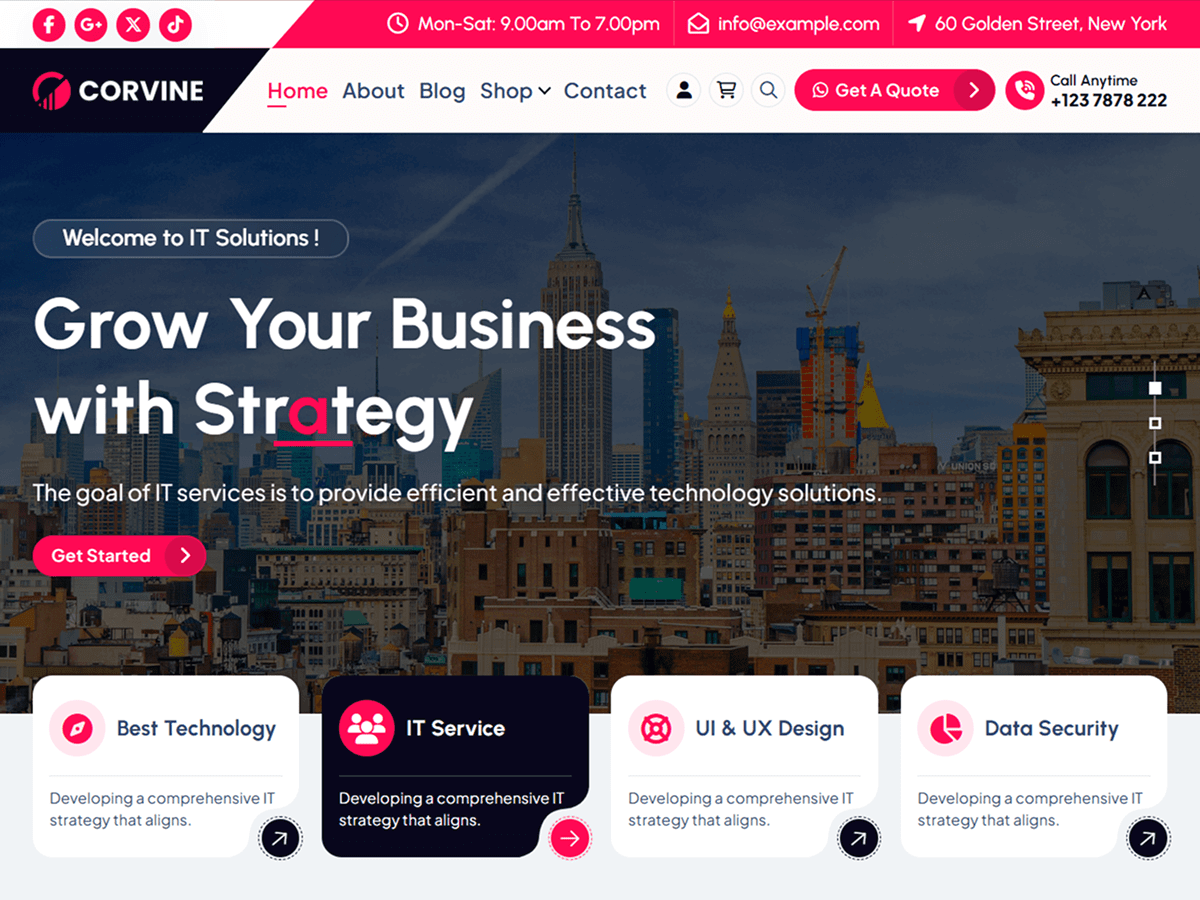 WordPress主题:Corvine